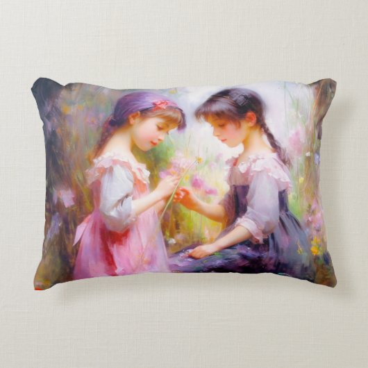 Freunde und Blume Dekokissen (Vorderseite)