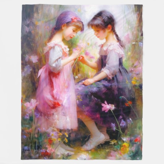Freunde und Blume Fleecedecke (Vorderseite)