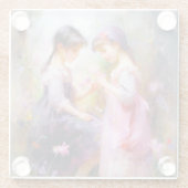 Freunde und Blume Glasuntersetzer (Rückseite)