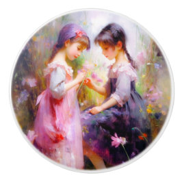 Freunde und Blume Keramikknauf