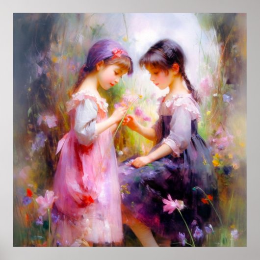 Freunde und Blume Poster (Vorne)