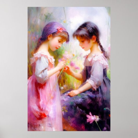 Freunde und Blume Poster (Vorne)