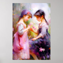 Freunde und Blume Poster