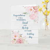 Freunde und Ehefrau Hochzeitstag Herzlichen Glückw Karte (Gelbe Blume)