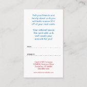 Freunde und empfehlungskarte (Rückseite)