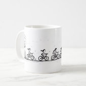 Freunde und Fahrrad Kaffeetasse (Vorderseite Links)