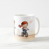 Freunde und Fahrrad Kaffeetasse (VorderseiteRechts)