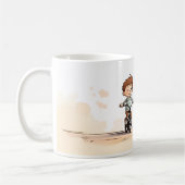 Freunde und Fahrrad Kaffeetasse (Links)