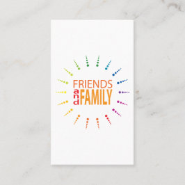 Freunde und Familie rainbowBurst Empfehlungskarte