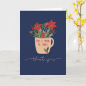 Freunde und Familie Vielen Dank an Christmas Poins Karte (Gelbe Blume)