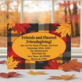 Freunde und Flannel Friendsgiving Karierte Einladu Einladung