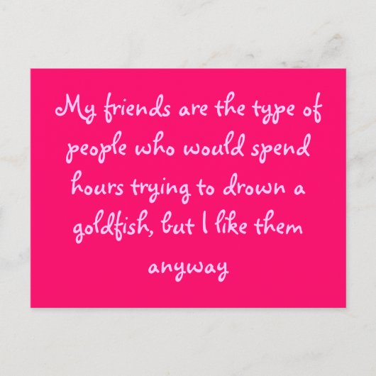 Freunde und Goldfish Postkarte (Vorderseite)