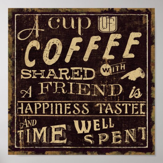 Freunde und Kaffee Poster (Vorne)