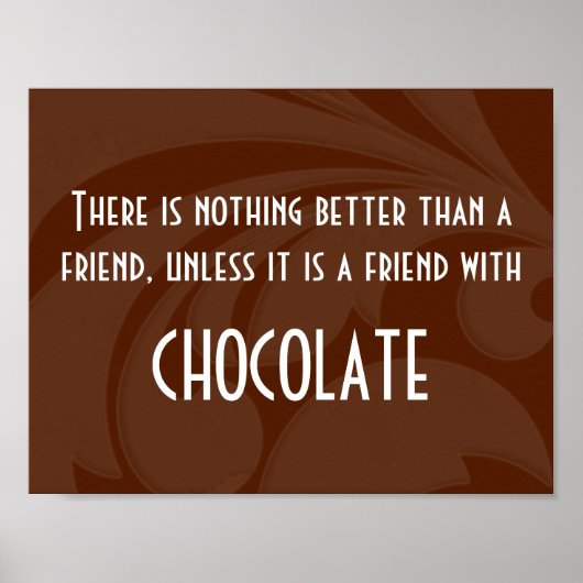 Freunde und Schokolade-Poster Poster (Vorne)