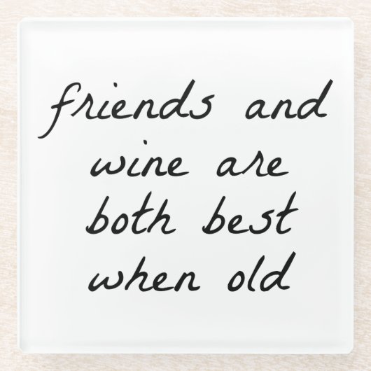 Freunde und Untersetzer von Weinglas (Vorderseite)