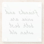 Freunde und Untersetzer von Weinglas (Rückseite)