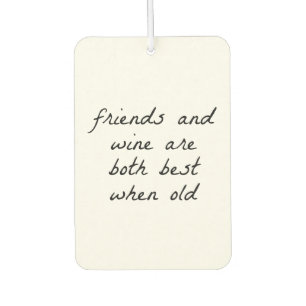 Freunde und Wein Autolufterfrischer