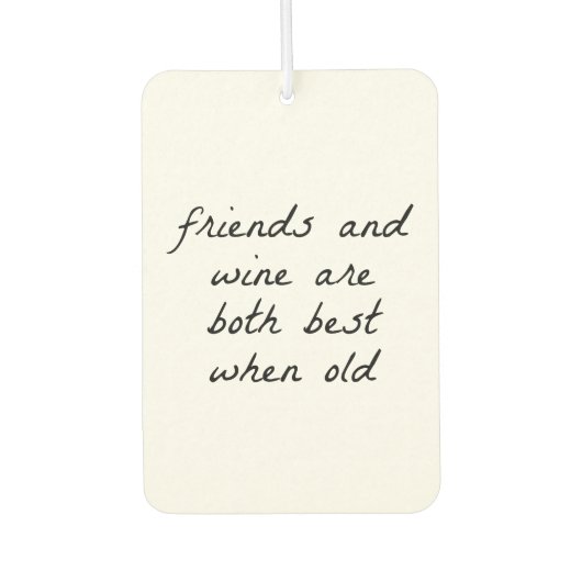 Freunde und Wein Autolufterfrischer (Vorderseite)