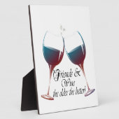 Freunde und Wein Je älter, desto besser Weinkunst Fotoplatte (Seite)