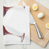 Freunde und Wein je älter, je besser, Geschirrtuch (Viertel Falte)