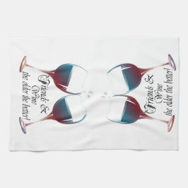 Freunde und Wein, je älter, je besser, Handtuch