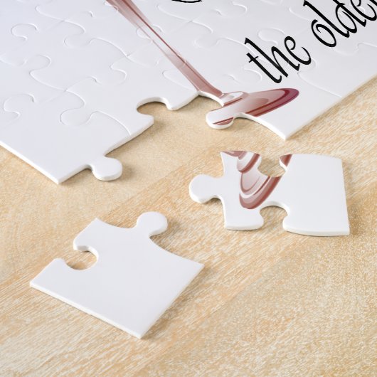 Freunde und Wein, je älter, je besser, Puzzle (Seite)