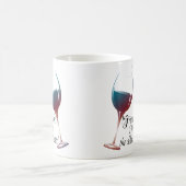 Freunde und Wein-je ältere desto bessere Weinkunst Kaffeetasse (Mittel)