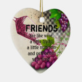 Freunde und Wein Keramik Ornament (Rechts)