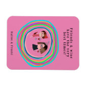 Freunde und Wein zum Geburtstag Magnet (Horizontal)