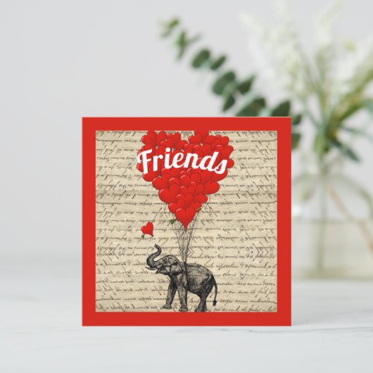 Freunde vergnügen romantische Walliser Karte (Stehend Vorderseite)