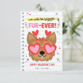 Freunde Vierer-Hunde-Kinder-Klassenzimmer Valentin Einladung (Stehend Vorderseite)