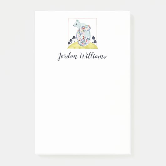 Freunde Volkskunst-des Eichhörnchens der Post-it Klebezettel (Vorderseite)