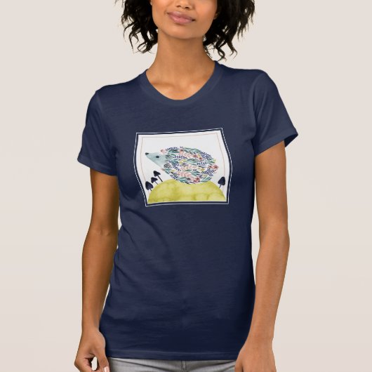 Freunde von Clementine | Folk Art Hedge Hog T-Shirt (Vorderseite)