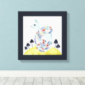 Freunde von Clementine | Volkskunsthörnchen Leinwanddruck (Insitu (Holzboden))