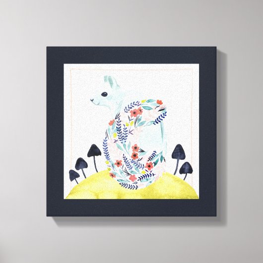 Freunde von Clementine | Volkskunsthörnchen Leinwanddruck (Vorderseite)