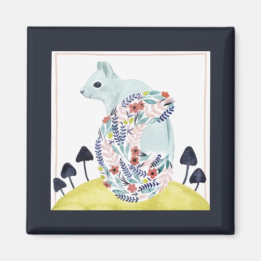 Freunde von Clementine | Volkskunsthörnchen Magnet (Vorne)