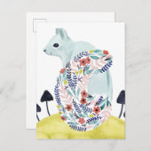Freunde von Clementine | Volkskunsthörnchen Postkarte (Vorne/Hinten)