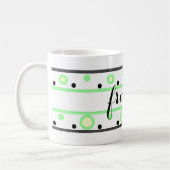 Freunde von Green Cream Polka Dots Kaffeetasse (Links)