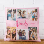Freunde von Hot Pink Freundschaft 6 Foto Collage G Kissen<br><div class="desc">Das Wesen der Freundschaft mit dem Hot Pink Friendship Friends 6 Foto Collage Geschenkkissen sammeln. Dieses personalisierte Kissen besticht durch ein lebhaftes, heiß rosa Design und eine wunderschön gestaltete Collage aus sechs hochgeschätzten Fotos, die unvergessliche Momente mit Ihren nahen Freunden feiern. Es ist aus hochwertigen Materialien gefertigt und verleiht jedem...</div>