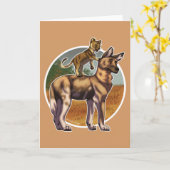 Freunde von Löwen und Afrikanern Karte (Gelbe Blume)