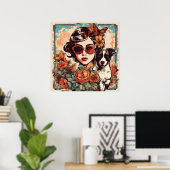 Freunde von Mädchen und Hunden Poster (Heimbüro)