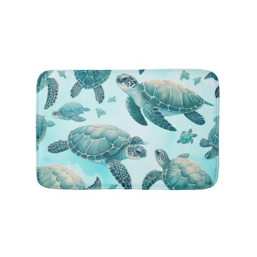 Freunde von Meeresschildkröten Badematte (Vorderseite)