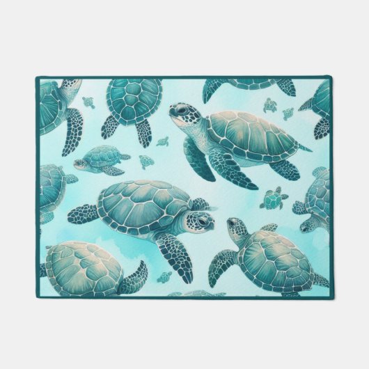 Freunde von Meeresschildkröten Fußmatte (Vorderseite)