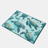 Freunde von Meeresschildkröten Fußmatte (Schrägansicht)