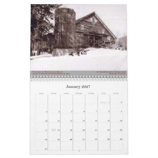 Freunde von Minnesota Barns 2010 Kalender (Jan 2027)
