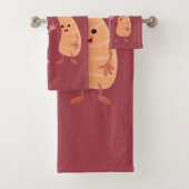 Freunde von niedlichem Sushi-Reis Cartoon Badhandtuch Set (Insitu)