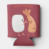 Freunde von niedlichem Sushi-Reis Cartoon Dosenkühler (Rückseite)