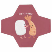 Freunde von niedlichem Sushi-Reis Cartoon Fußball (Flach)