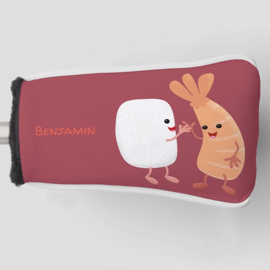 Freunde von niedlichem Sushi-Reis Cartoon Golf Headcover (Vorderseite)