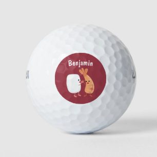 Freunde von niedlichem Sushi-Reis Cartoon Golfball